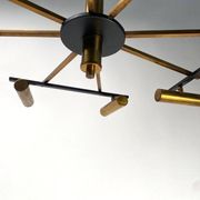 Mid-Century Ceiling Light in Brass & Metal from Stilnovo, Italy, 1950s