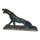 Roaring ceramic panther signed MDF