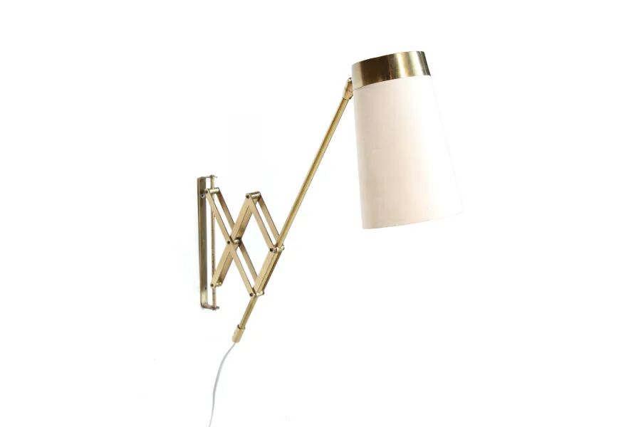 Brass wall lamp by Th. Valentiner, 1950