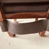 6 black chairs by Gunther Hoffstead for Uniflex - 1960's
