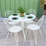 Wrought iron garden furniture
