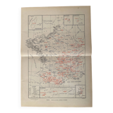 Old map of thermal, maritime, mineral and altitude resorts – 1950