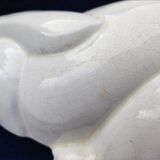 Cracked earthenware rabbit, Lemanceau, Saint Clément