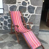 Deckchair convertible into a sun lounger