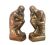 Pair of brass "thinker" bookends