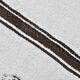 White Brown Striped Turkish Runner Rug, 70x310Cm