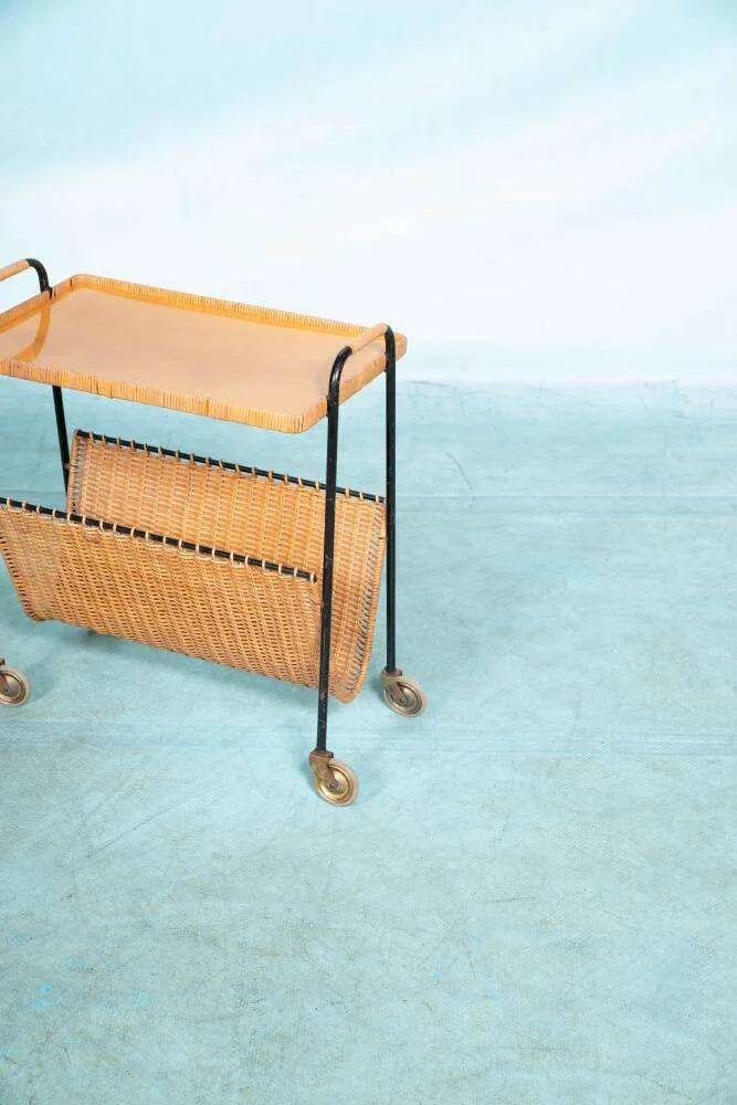 Vintage 70s side table, bohemian table.