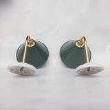 Swan neck enamelled sheet metal wall lights