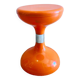 Vintage 70s Robur Sgabello Americano Stool in Orange Plastic Metal