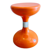 Vintage 70s Robur Sgabello Americano Stool in Orange Plastic Metal