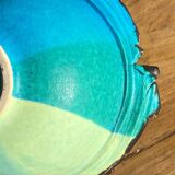 Bol en céramique émaillée bleu et vert azur