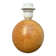 Pied de lampe boule bois massif années 80