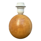 1980s solid wood ball lamp base