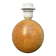 Pied de lampe boule bois massif années 80