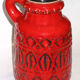 Superb pair of red vases by Bodo Mans for Bay 1960-1970's