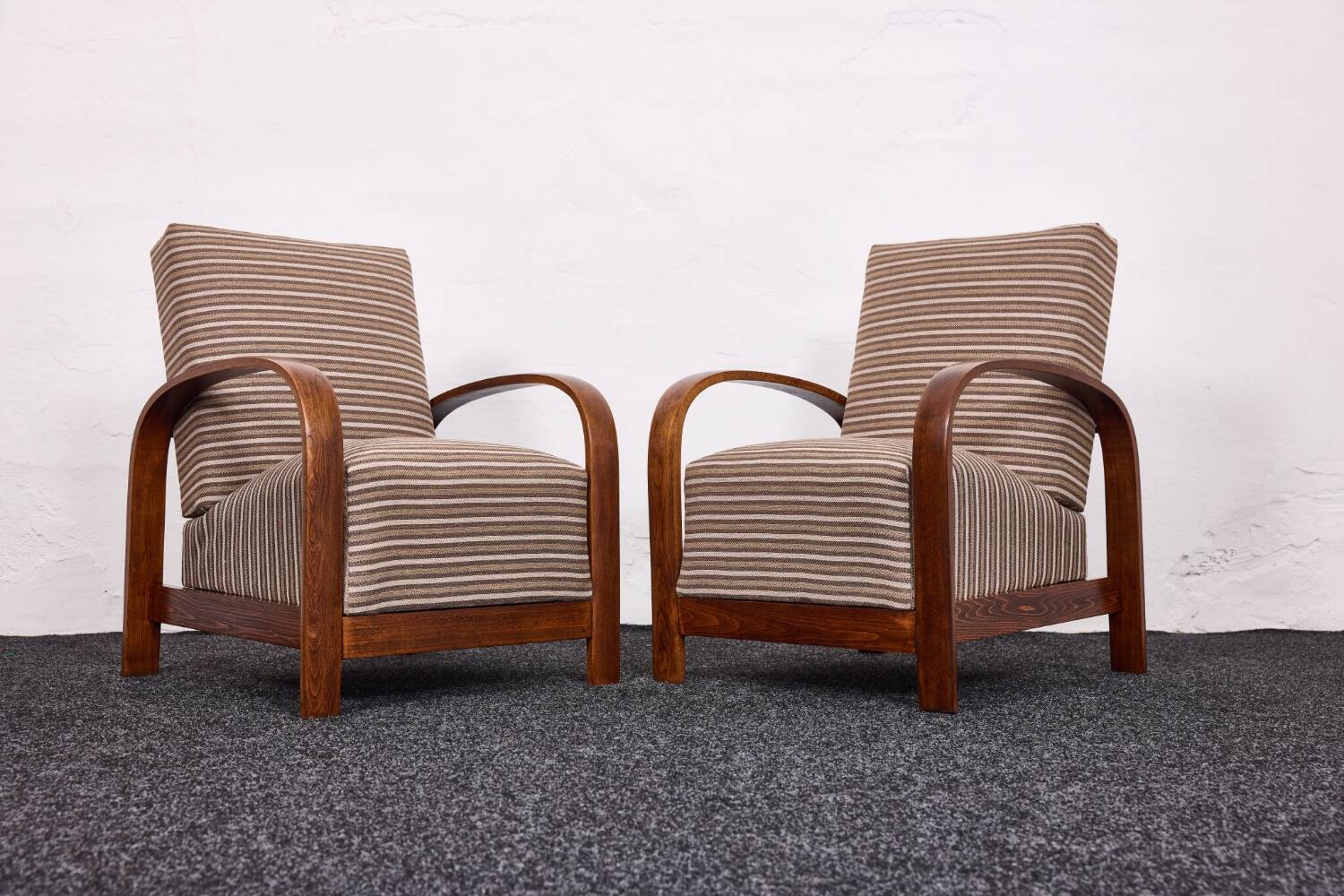 Fauteuils Art Déco hongrois, modèle 445, Szék és Faárugyár, Hongrie 1930