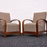 Fauteuils Art Déco hongrois, modèle 445, Szék és Faárugyár, Hongrie 1930