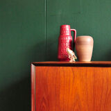 Convex purple vintage vase