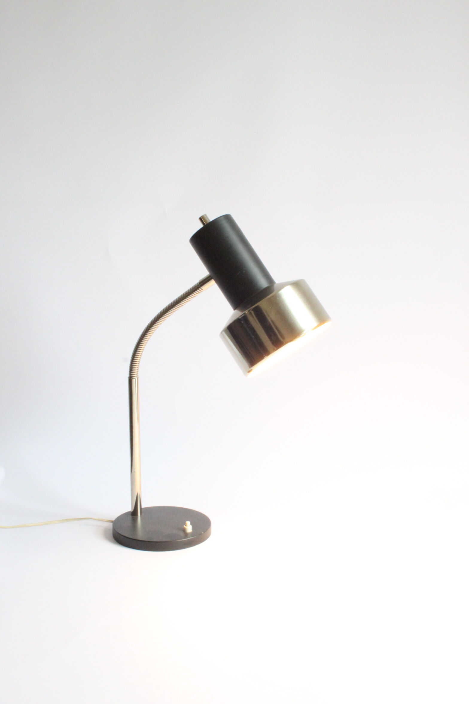 Gooseneck Copper Desk Lamp by Massive Belgium 1960s