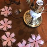 Vintage porcelain flower lamp