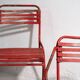Antique red garden chairs (c.1920). Set of 4 pieces #37