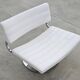 Pair of postmodern swivel armchairs in leather and chrome, Italy 1970s.