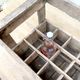 Old Vintage wooden locker box for 15 bottles - Moureaux Pantin