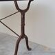 Restaurant bistro table in oval marble and decorated cast iron bases -1m51