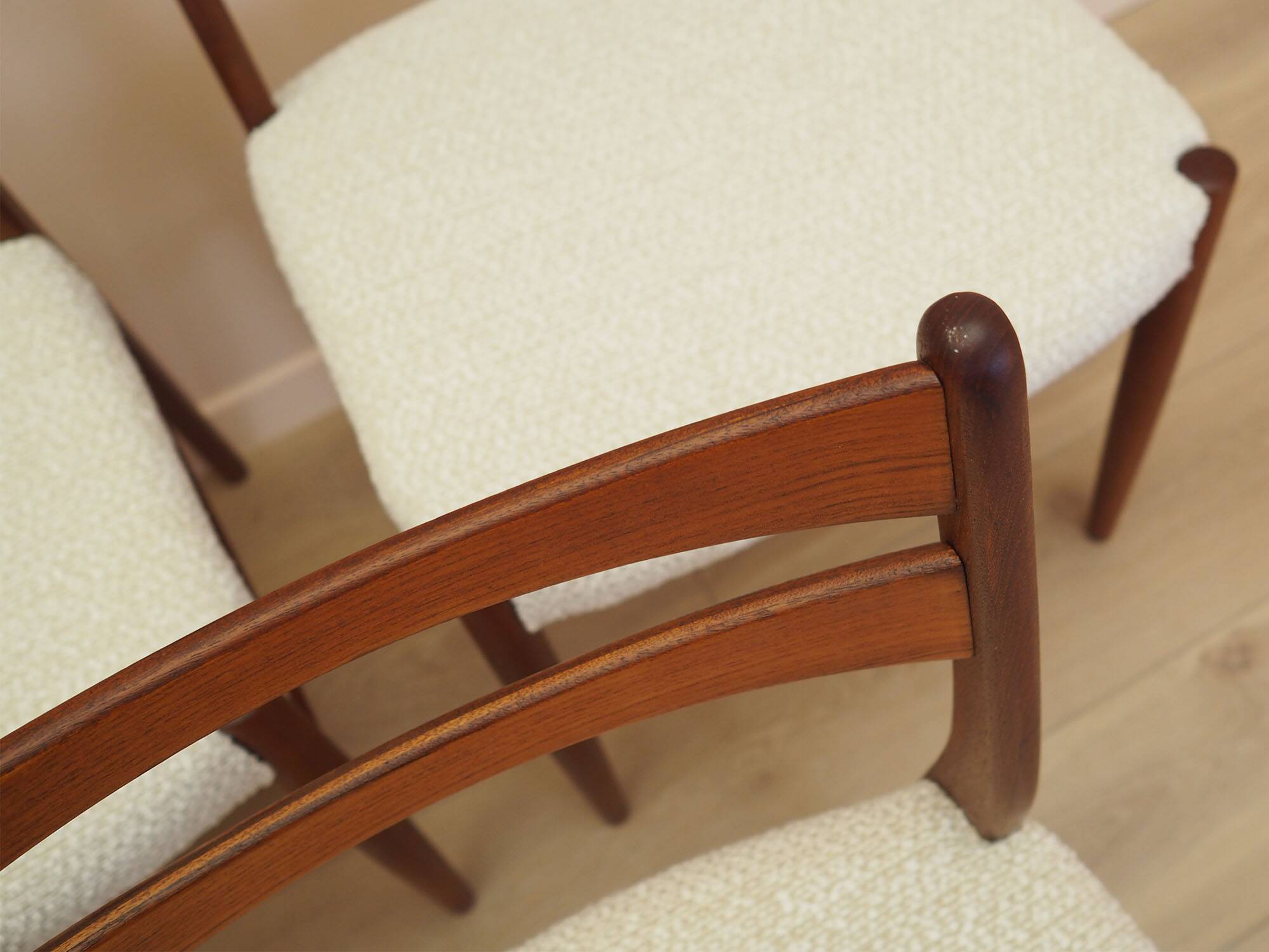 Set of six teak chairs, Danish design, 1960s, made in Denmark