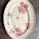 Sarreguemines oval dish in pink ironstone, "Alma" service