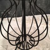 Black metal lamp foot