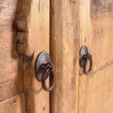 Haut buffet ancien en bois de pin (vers 1920)