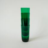 Lot de 4 verres à eau en verre vert, Design, 1970