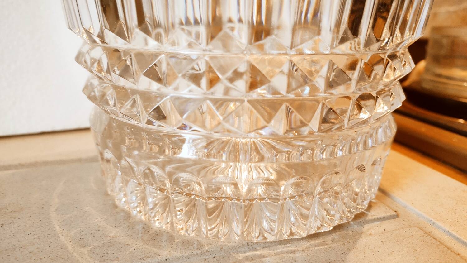 Seau à champagne en cristal et inox