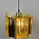 Claus Bolby brass and plastic pendant lamp