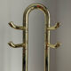 Italian towel rack in gilded metal from the 70s