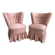 Suite de 2 chaises roses 1960