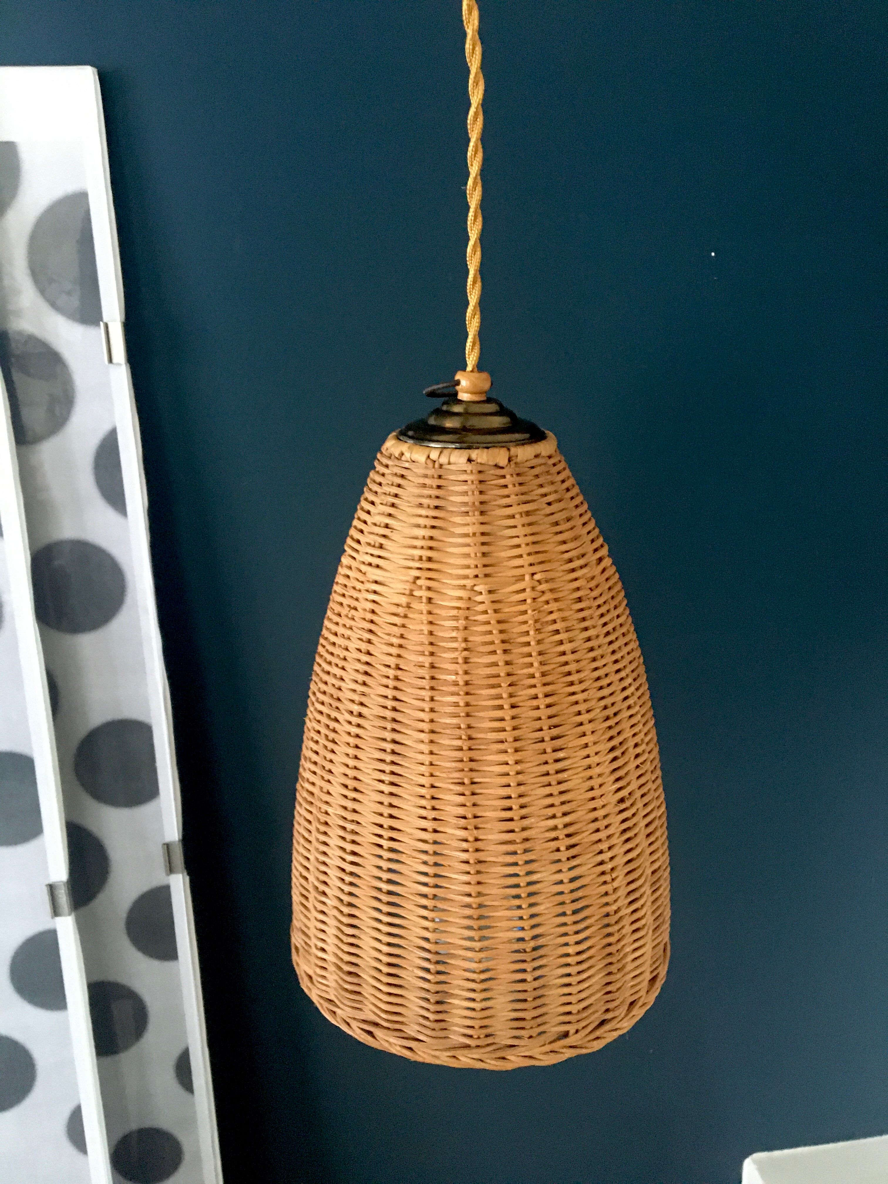 Baladeuse osier et câble tout coloris  2 m