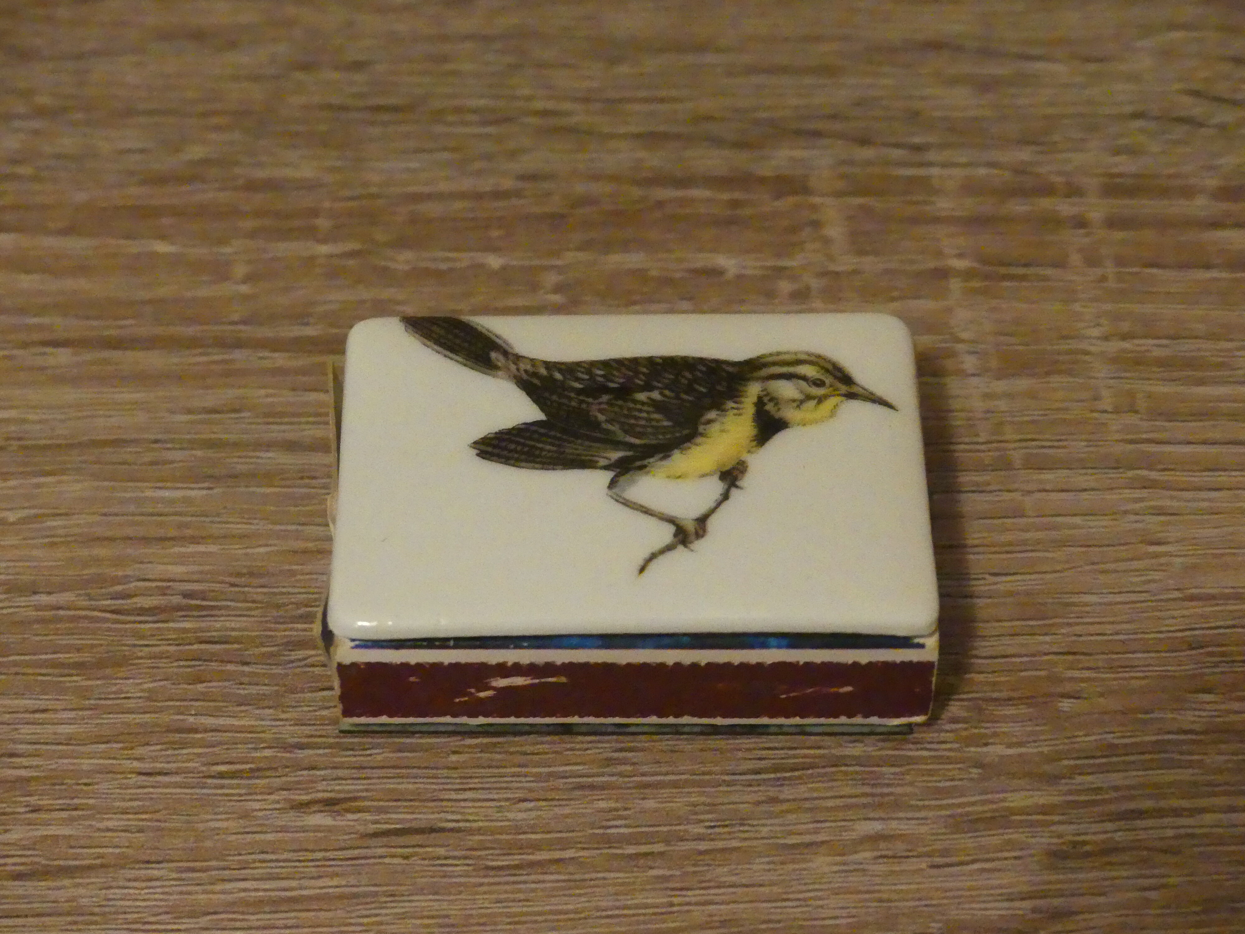 Case with porcelain matchbox