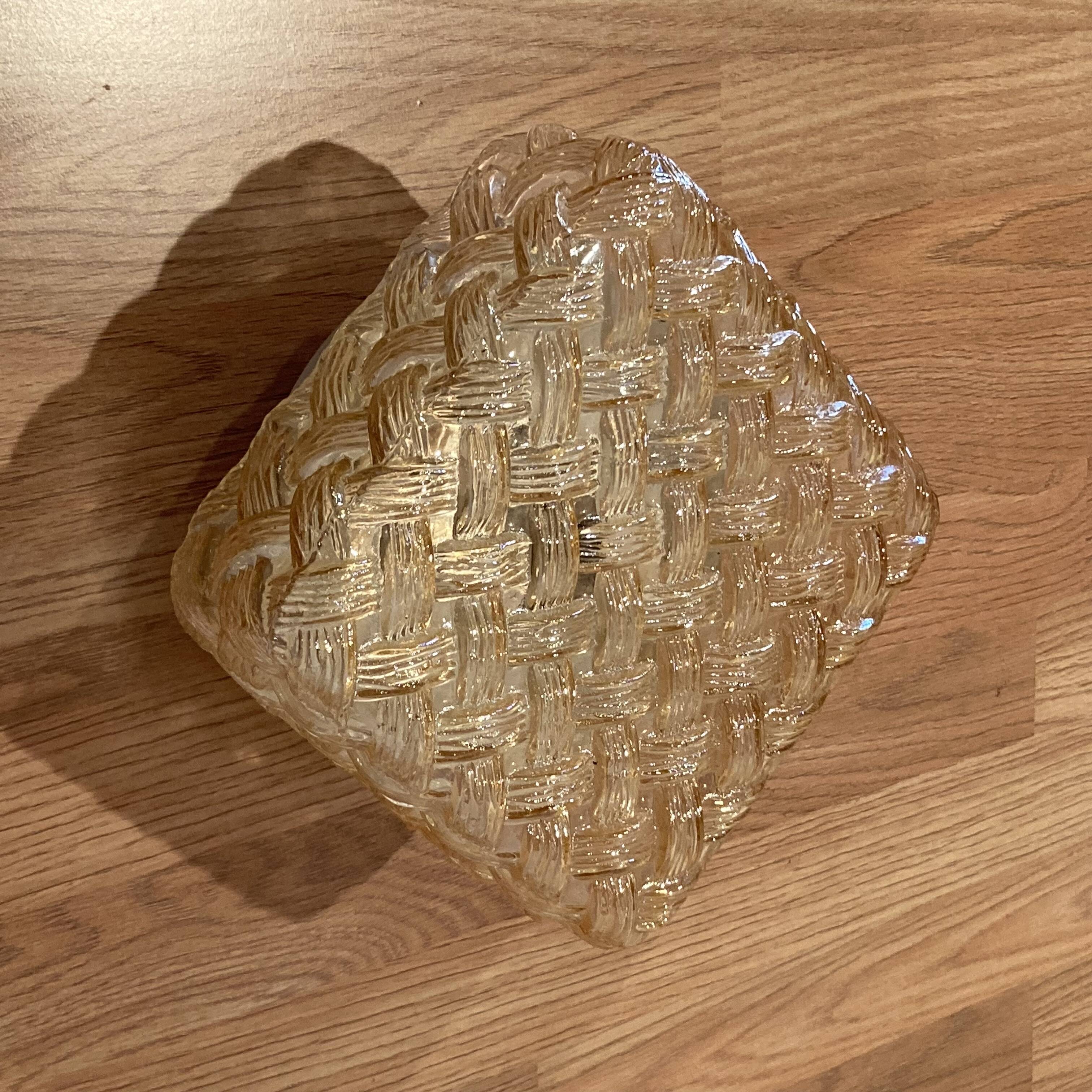 Large glass wall light, Scandinavian design, 1950s.