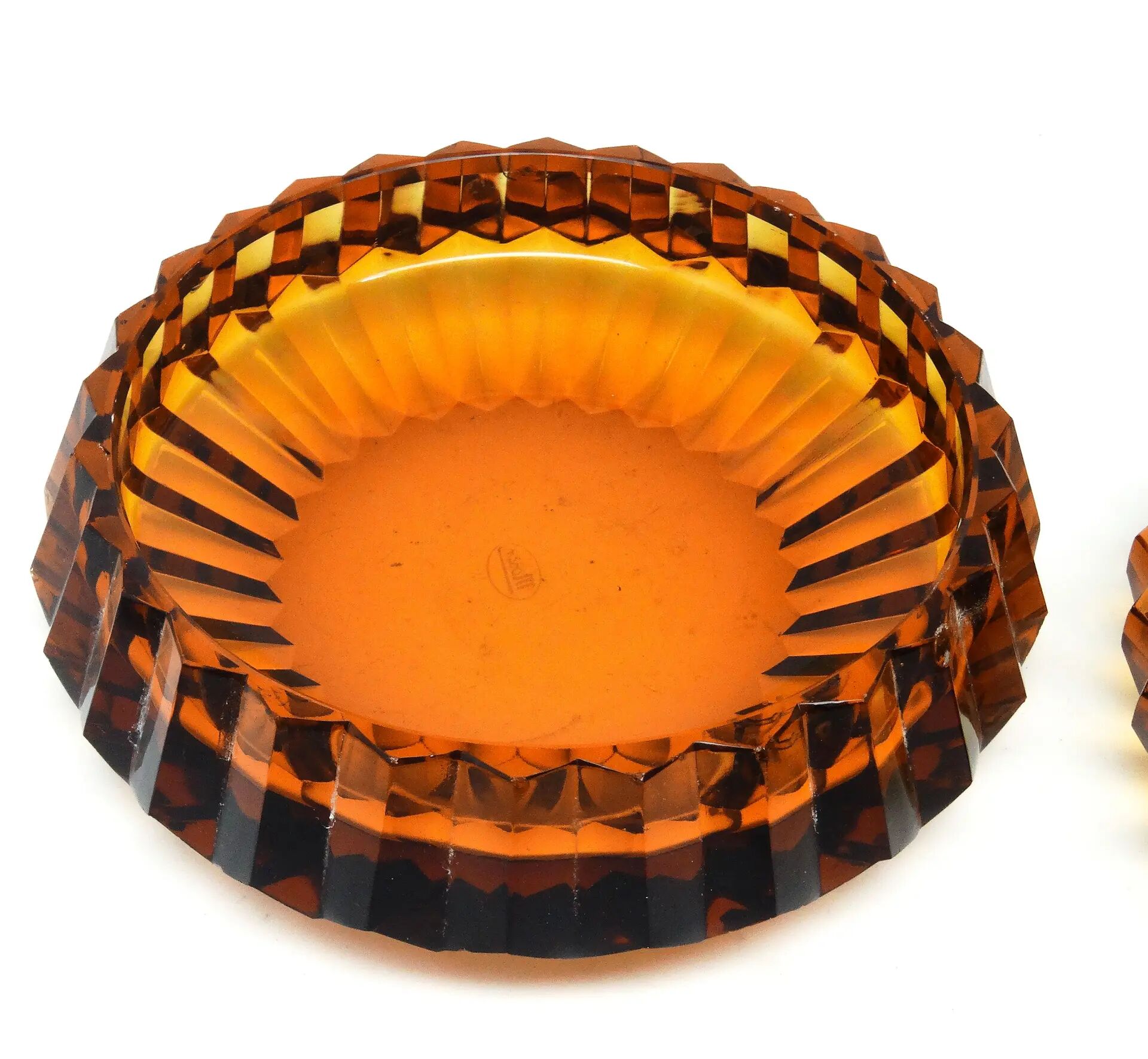 Bonbonnière Art Déco, cristal, Moser, Tchécoslovaquie, années 1930