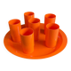 6 gobelets et le plateau design Jean Pierre Vitrac