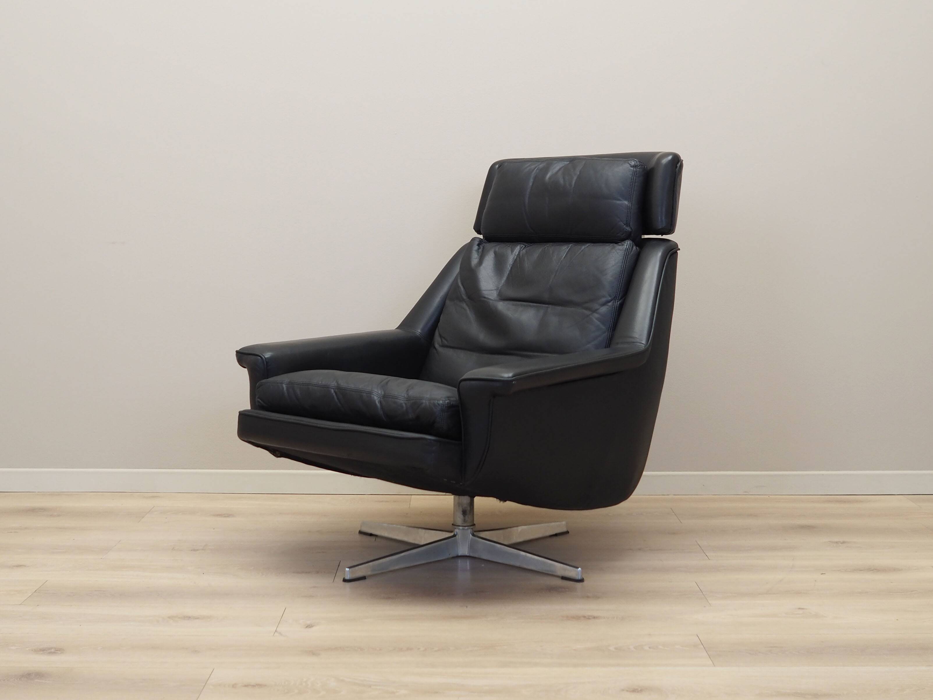Swivel armchair, Danish design, 1970s, designer: Werner Langenfeld, manufacture: Esa