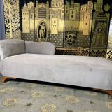 Art Deco era meridian in taupe velvet