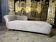 Méridienne époque art déco en velours taupe