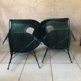 Paire de fauteuils en rotin