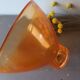 Suspension dome en verre orange