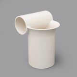 White ceramic vase by Enzo Bioli for Il Picchio, 1970s