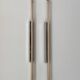 Pair of XL vintage wall lights, chrome metal and transparent ABS, Italy, 1980.