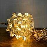 Vintage moulded glass tulip walker